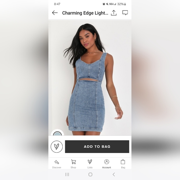 Lulu's Denim Mini Dress - Picture 7 of 9